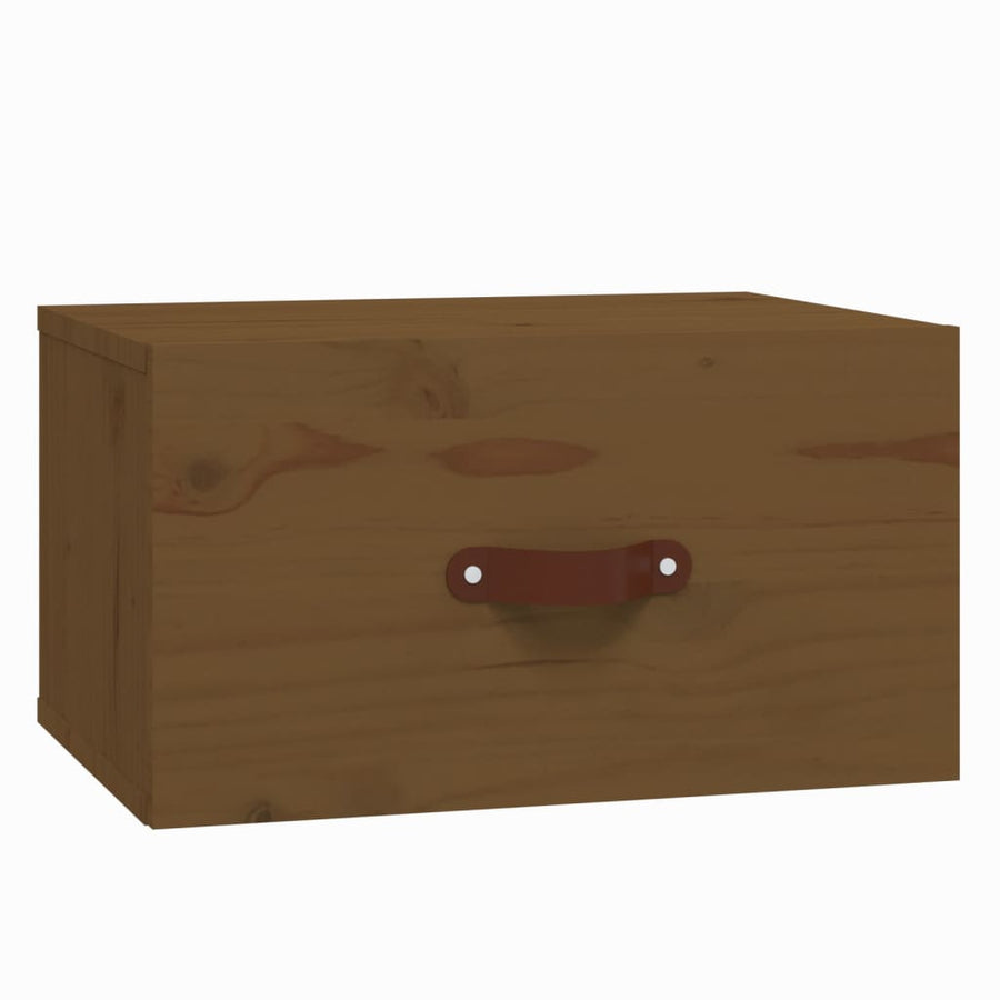 Nachtkastjes 2 St Wandgemonteerd 40X29,5X22 Cm Honingbruin