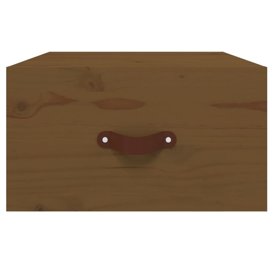 Nachtkastjes 2 St Wandgemonteerd 40X29,5X22 Cm Honingbruin