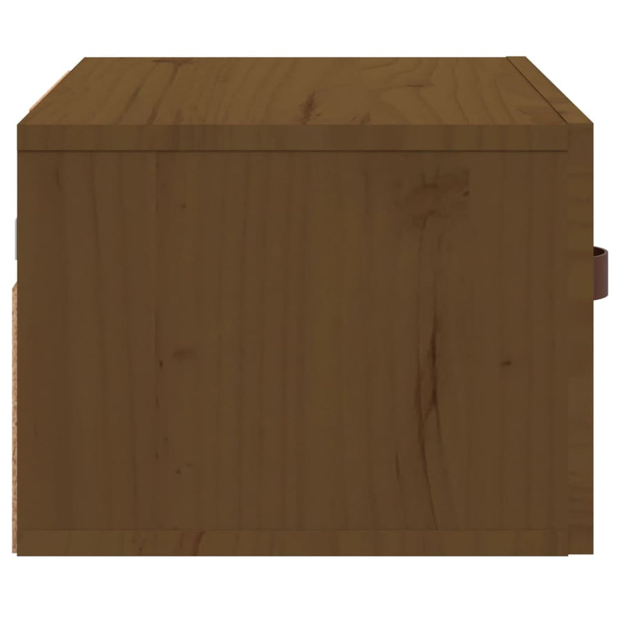 Nachtkastjes 2 St Wandgemonteerd 40X29,5X22 Cm Honingbruin
