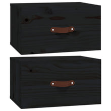 Nachtkastjes 2 St Wandgemonteerd 40X29,5X22 Cm Zwart
