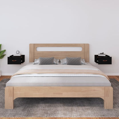 Nachtkastjes 2 St Wandgemonteerd 40X29,5X22 Cm Zwart