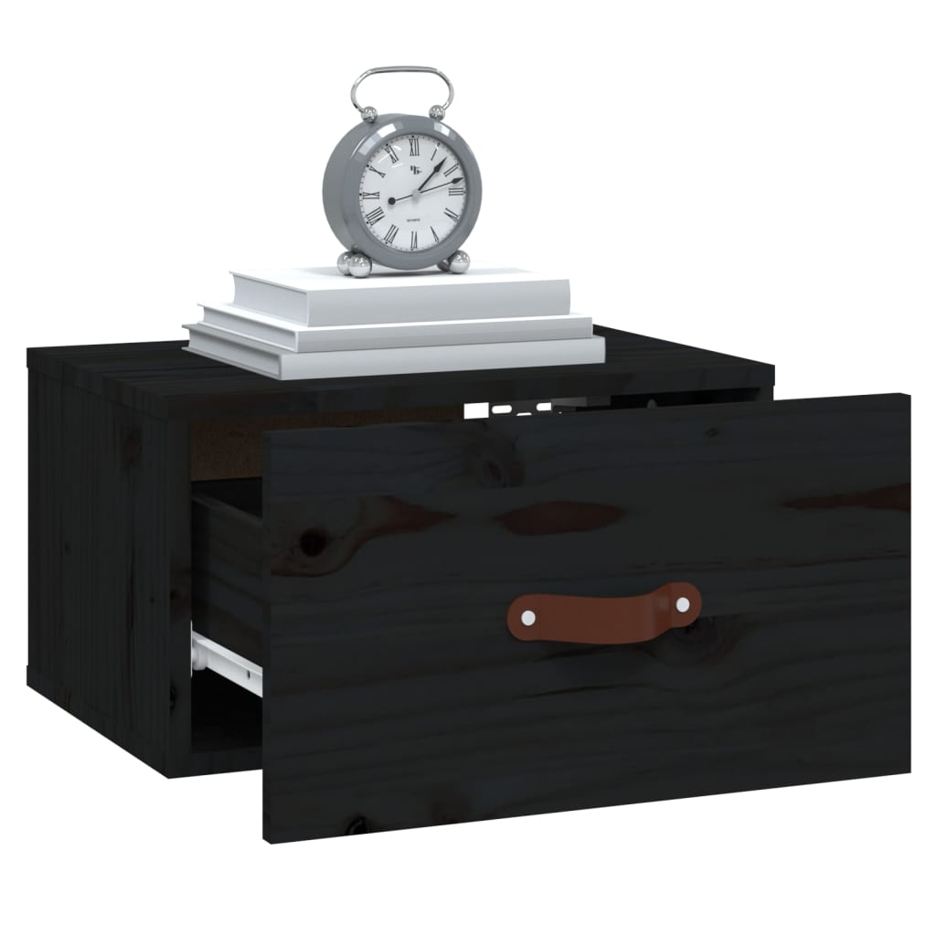 Nachtkastjes 2 St Wandgemonteerd 40X29,5X22 Cm Zwart
