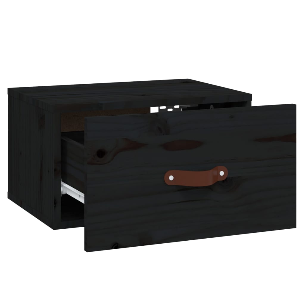 Nachtkastjes 2 St Wandgemonteerd 40X29,5X22 Cm Zwart