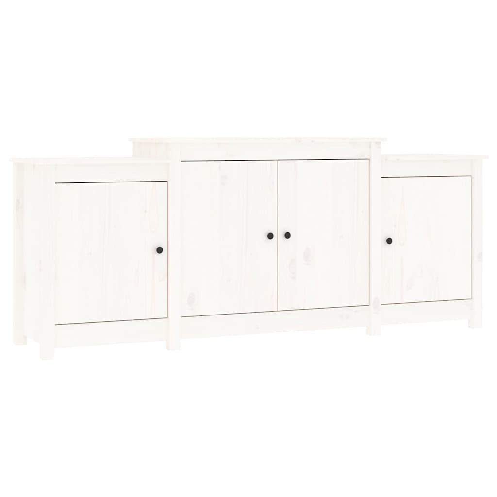 Dressoir 164x37x68 cm massief grenenhout wit