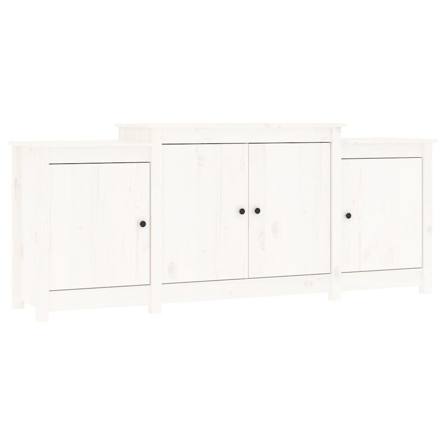 Dressoir 164x37x68 cm massief grenenhout wit