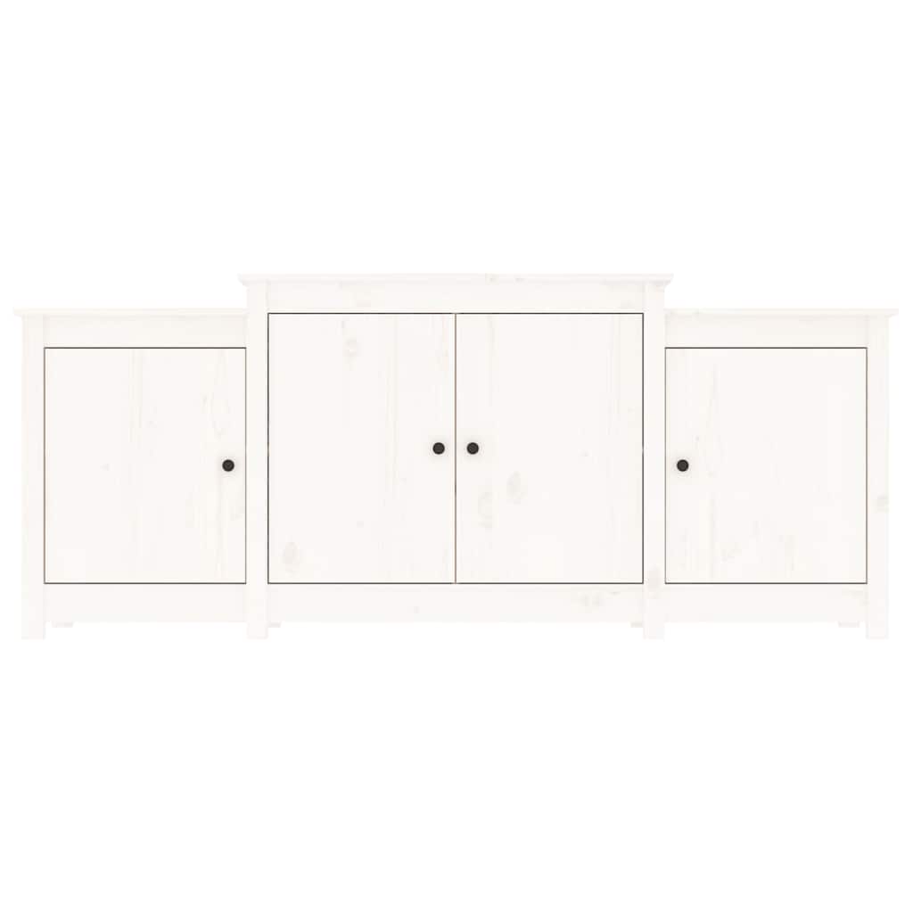 Dressoir 164x37x68 cm massief grenenhout wit