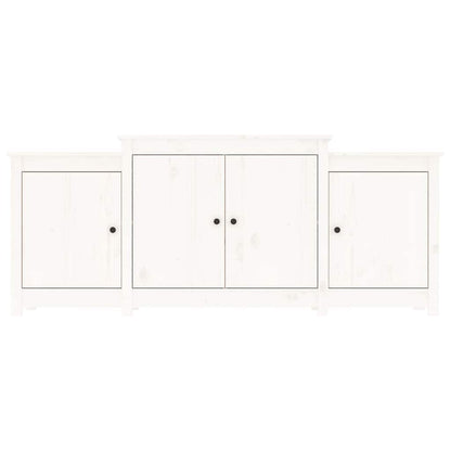 Dressoir 164x37x68 cm massief grenenhout wit