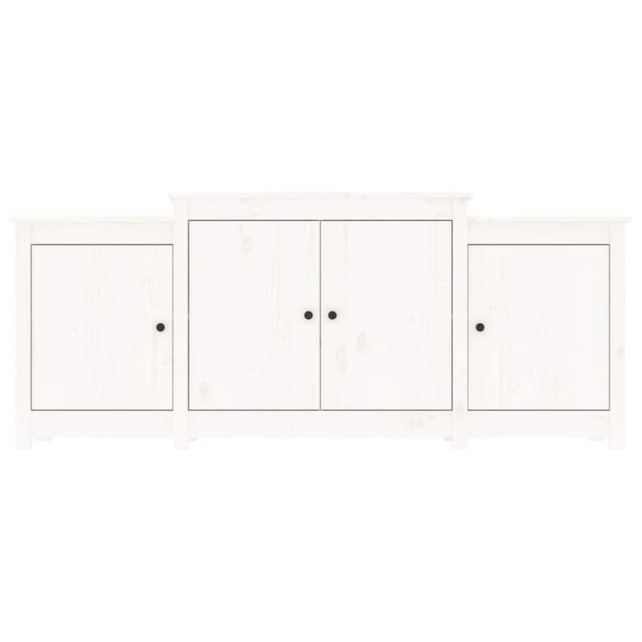 Dressoir 164x37x68 cm massief grenenhout wit