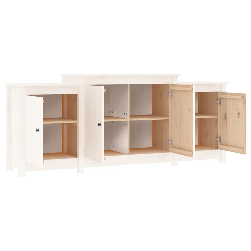 Dressoir 164x37x68 cm massief grenenhout wit