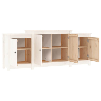Dressoir 164x37x68 cm massief grenenhout wit