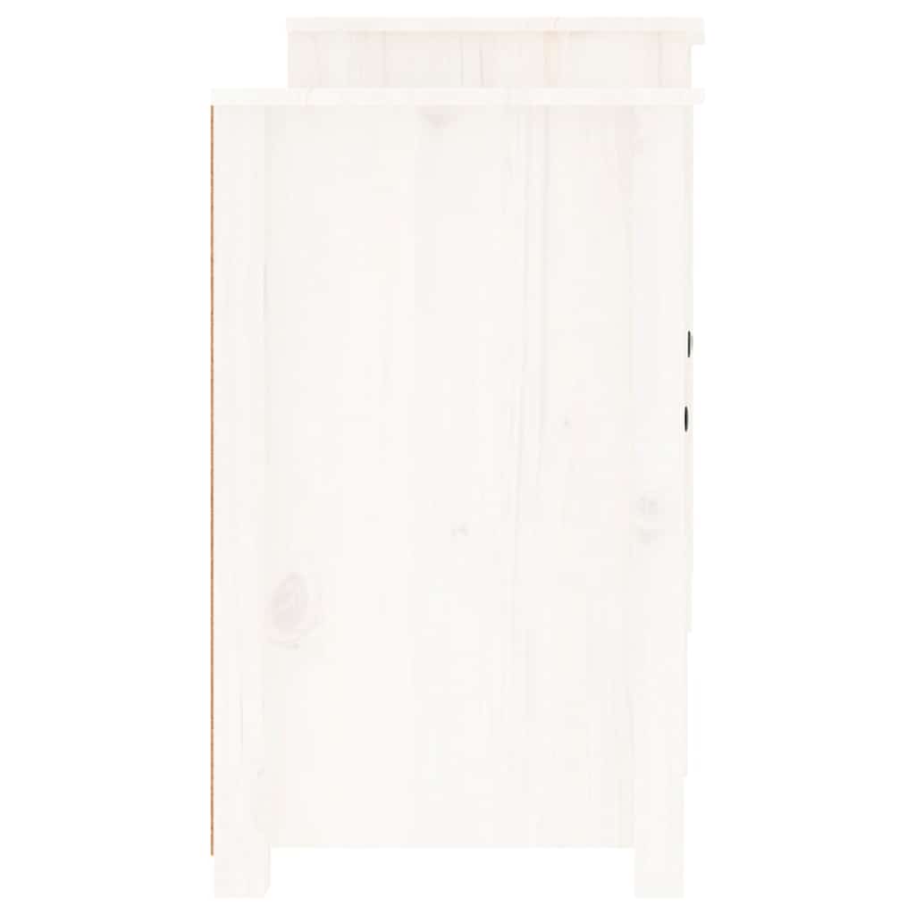 Dressoir 164x37x68 cm massief grenenhout wit