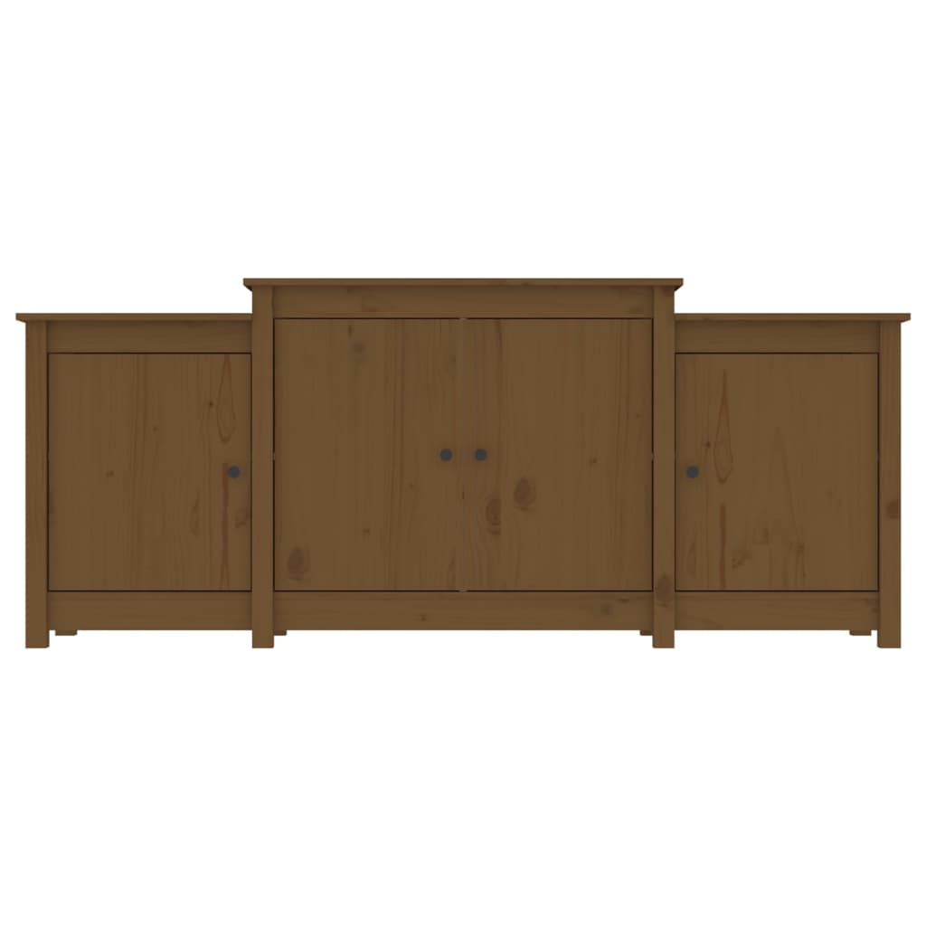 Dressoir 164X37X68 Cm Massief Grenenhout Honingbruin