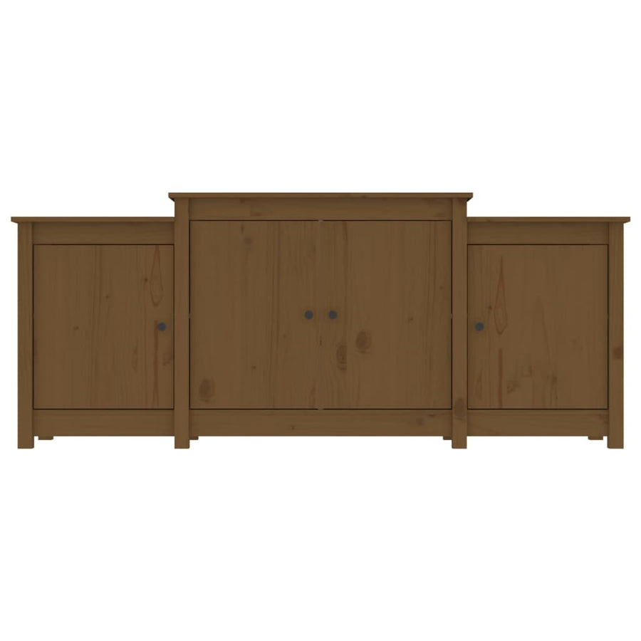 Dressoir 164X37X68 Cm Massief Grenenhout Honingbruin