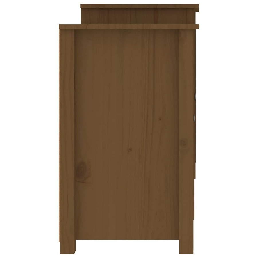 Dressoir 164X37X68 Cm Massief Grenenhout Honingbruin