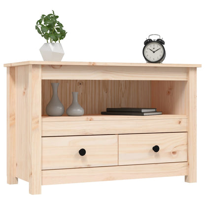 Tv-Meubel 79X35X52 Cm Massief Grenenhout Naturel