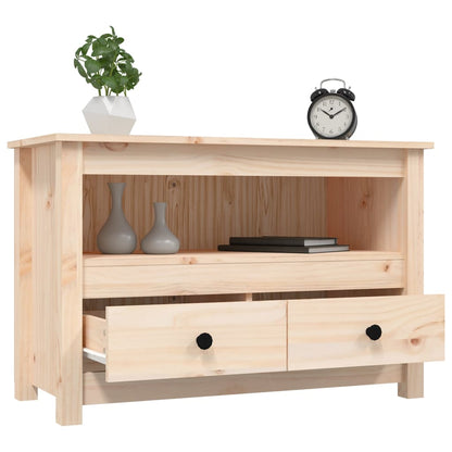 Tv-Meubel 79X35X52 Cm Massief Grenenhout Naturel