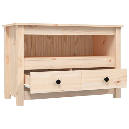 Tv-Meubel 79X35X52 Cm Massief Grenenhout Naturel