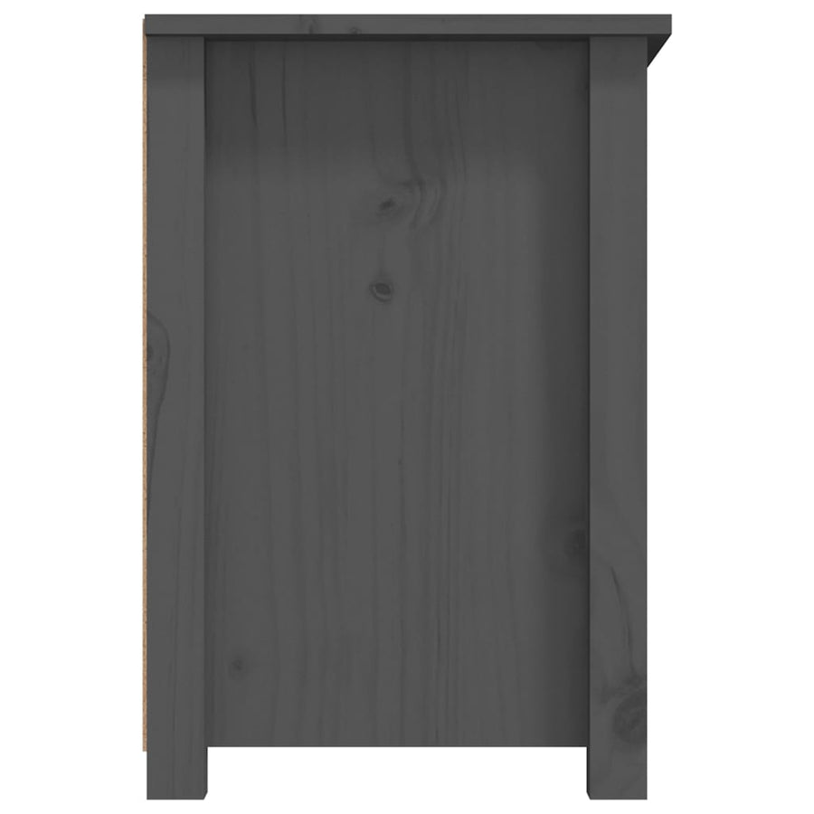 Tv-Meubel 79X35X52 Cm Massief Grenenhout Grijs