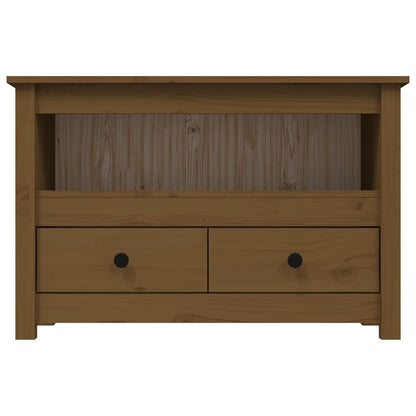 Tv-Meubel 79X35X52 Cm Massief Grenenhout Honingbruin