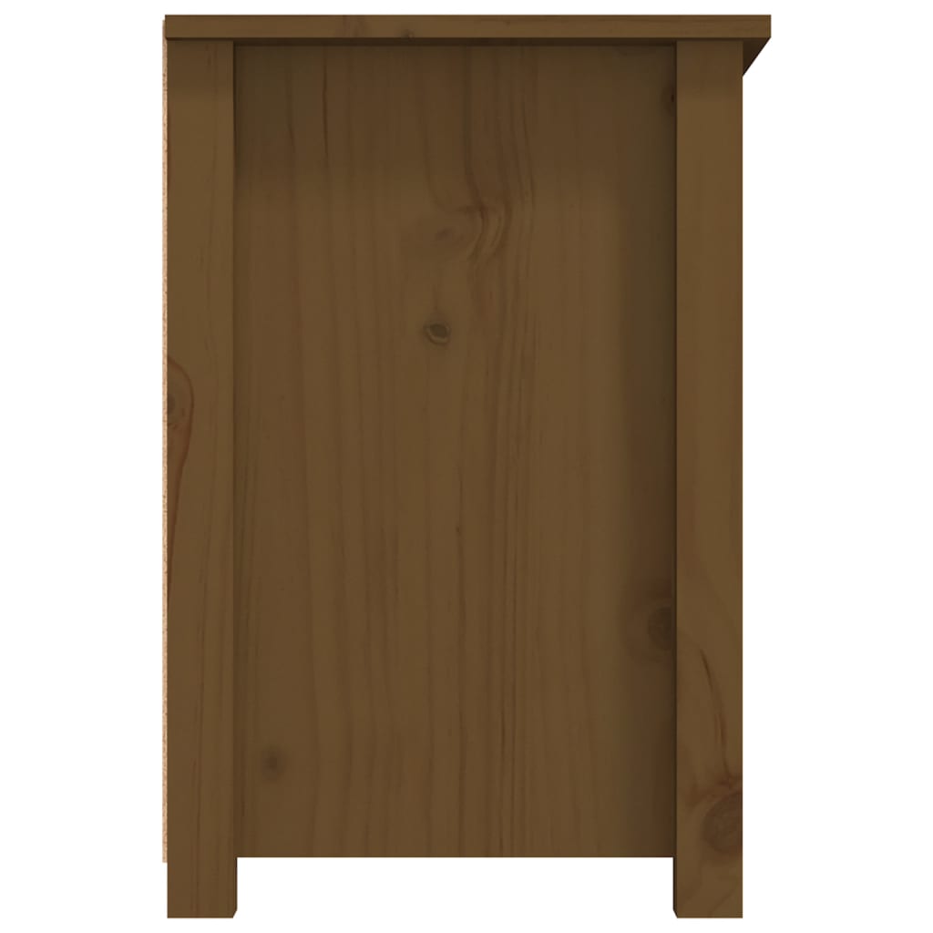 Tv-Meubel 79X35X52 Cm Massief Grenenhout Honingbruin