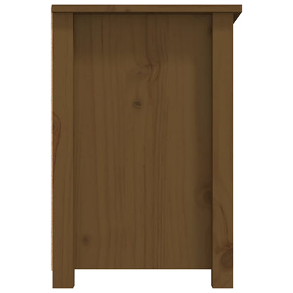 Tv-Meubel 79X35X52 Cm Massief Grenenhout Honingbruin