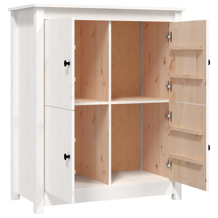 Dressoir 83X41,5X100 Cm Massief Grenenhout Wit