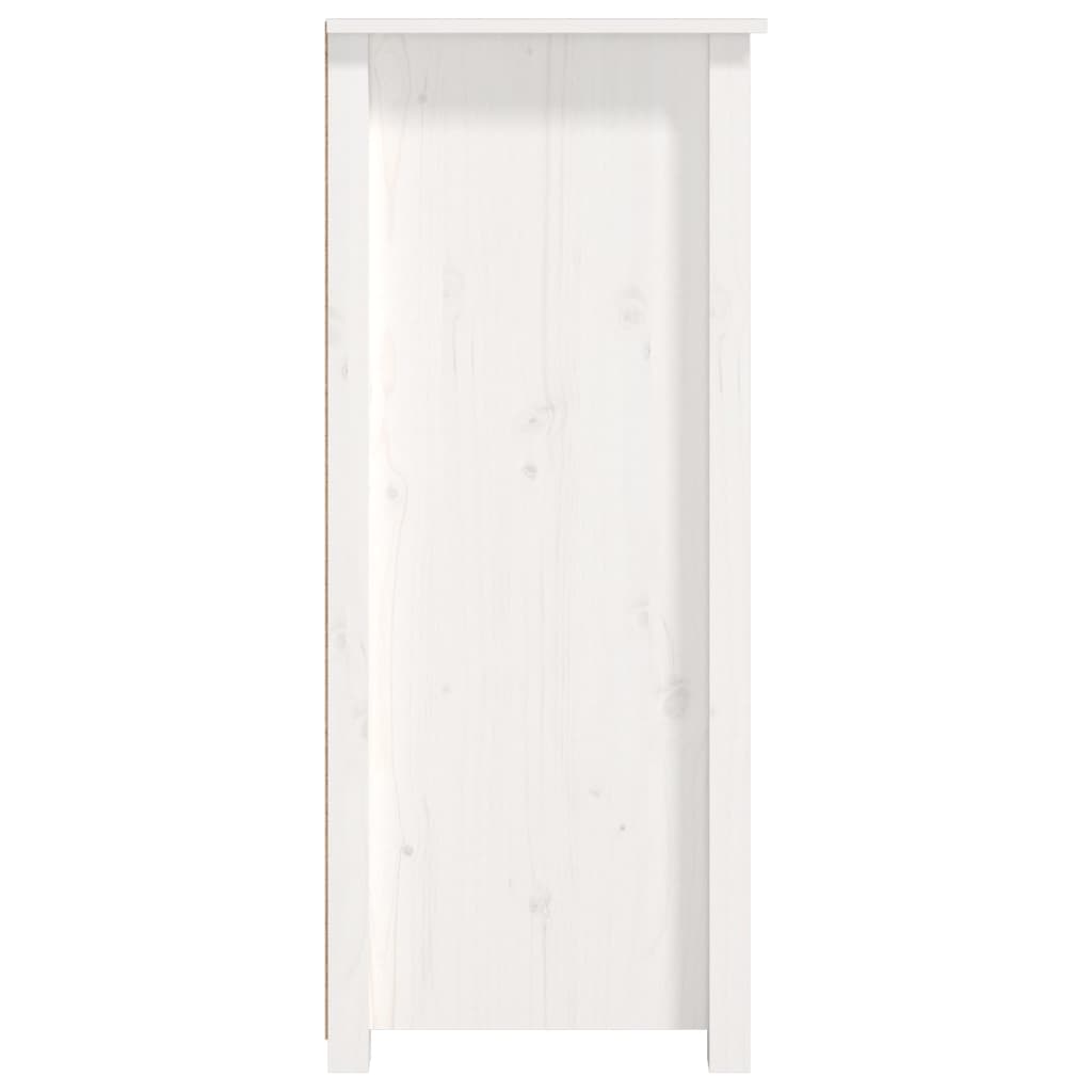 Dressoir 83X41,5X100 Cm Massief Grenenhout Wit