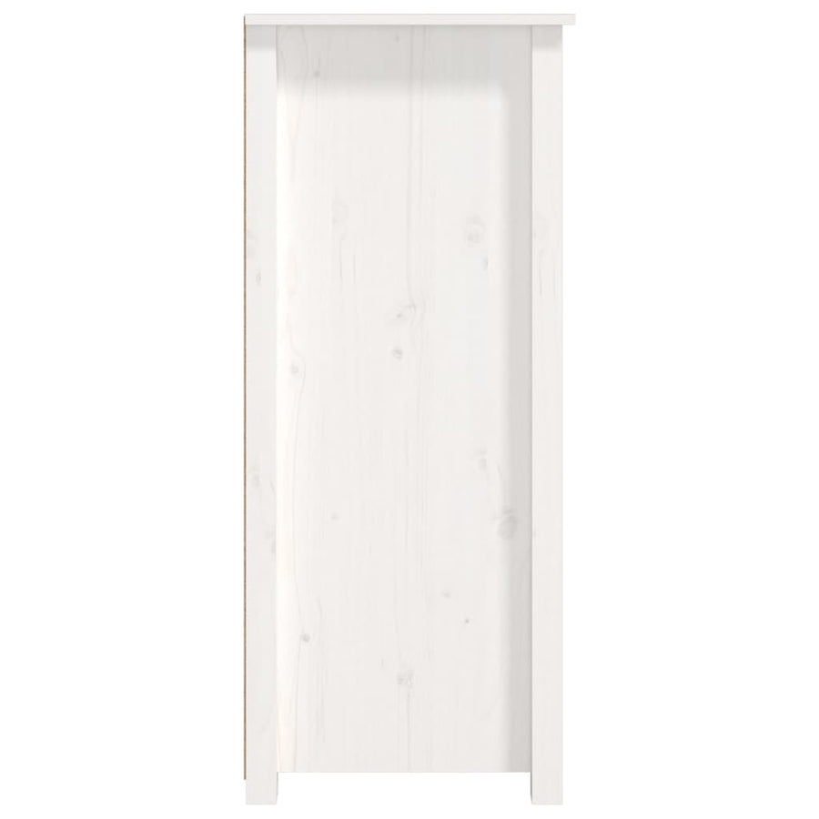Dressoir 83X41,5X100 Cm Massief Grenenhout Wit