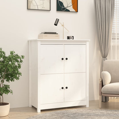 Dressoir 83X41,5X100 Cm Massief Grenenhout Wit