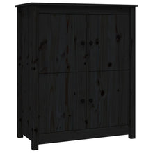 Dressoir 83X41,5X100 Cm Massief Grenenhout Zwart