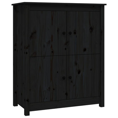 Dressoir 83X41,5X100 Cm Massief Grenenhout Zwart