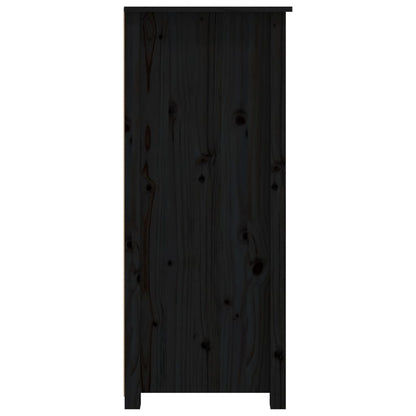 Dressoir 83X41,5X100 Cm Massief Grenenhout Zwart