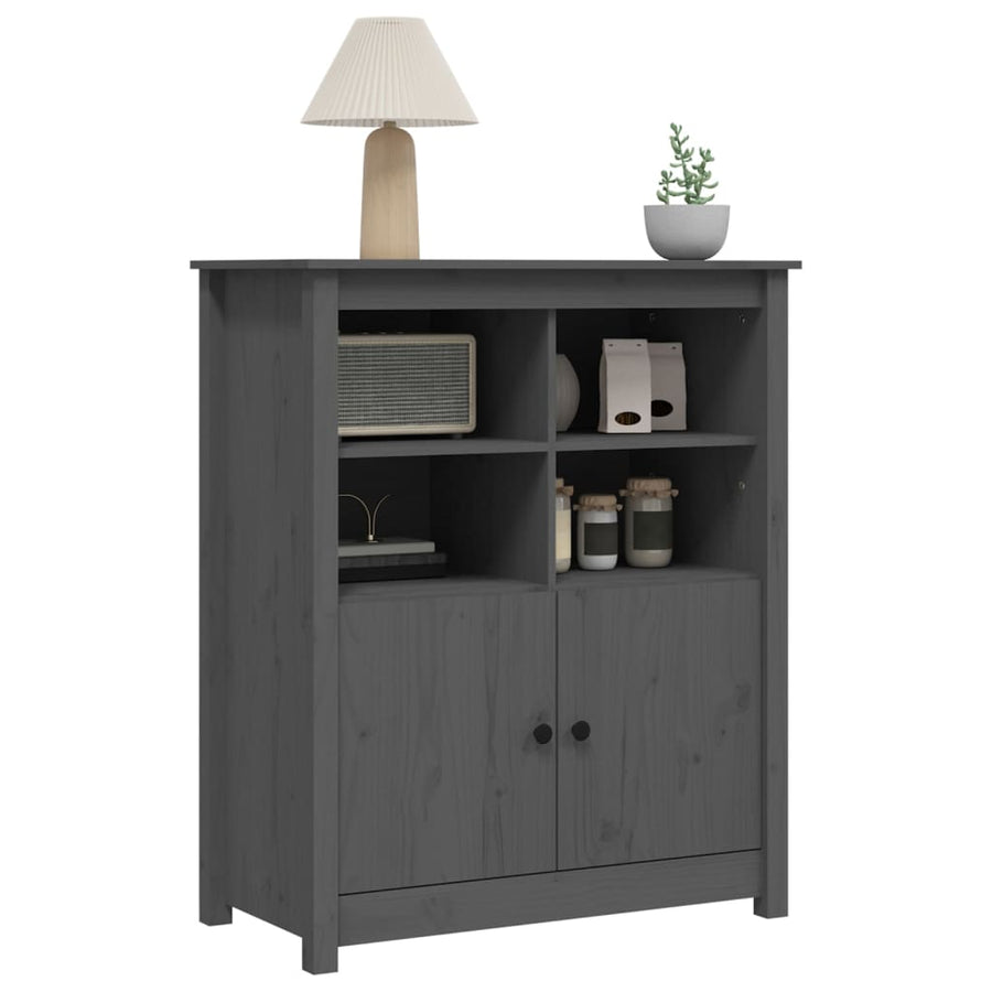 Dressoir 83X41,5X100 Cm Massief Grenenhout Grijs