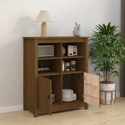 Dressoir 83X41,5X100 Cm Massief Grenenhout Honingbruin