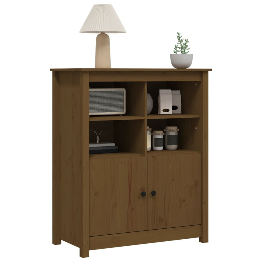 Dressoir 83X41,5X100 Cm Massief Grenenhout Honingbruin