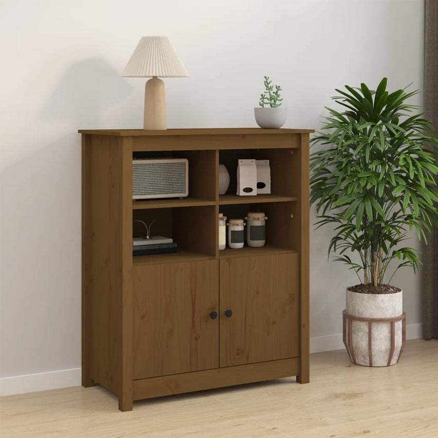 Dressoir 83X41,5X100 Cm Massief Grenenhout Honingbruin