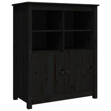Dressoir 83X41,5X100 Cm Massief Grenenhout Zwart