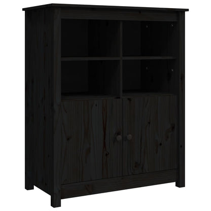 Dressoir 83X41,5X100 Cm Massief Grenenhout Zwart