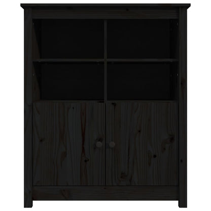 Dressoir 83X41,5X100 Cm Massief Grenenhout Zwart
