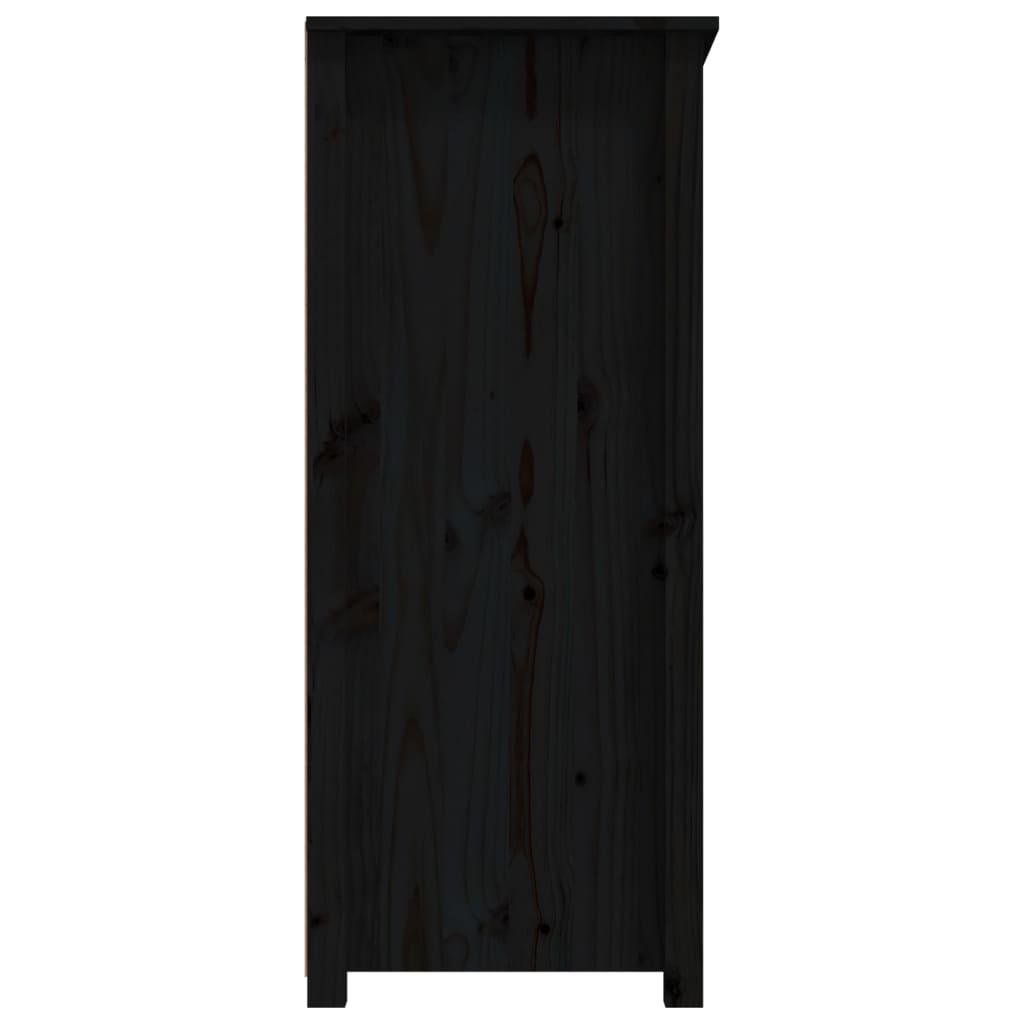 Dressoir 83X41,5X100 Cm Massief Grenenhout Zwart
