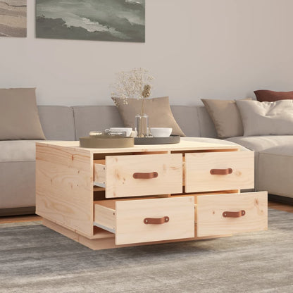 Salontafel 80X80X45 Cm Massief Grenenhout