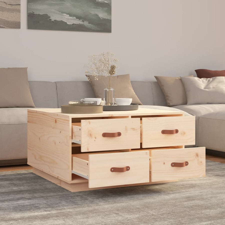 Salontafel 80X80X45 Cm Massief Grenenhout