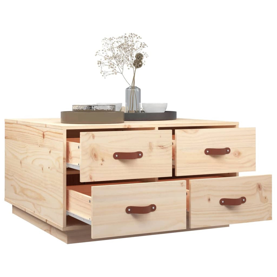Salontafel 80X80X45 Cm Massief Grenenhout