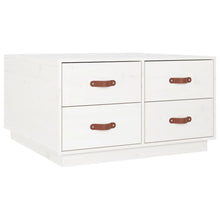 Salontafel 80X80X45 Cm Massief Grenenhout Wit