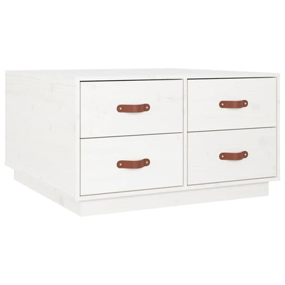 Salontafel 80X80X45 Cm Massief Grenenhout Wit