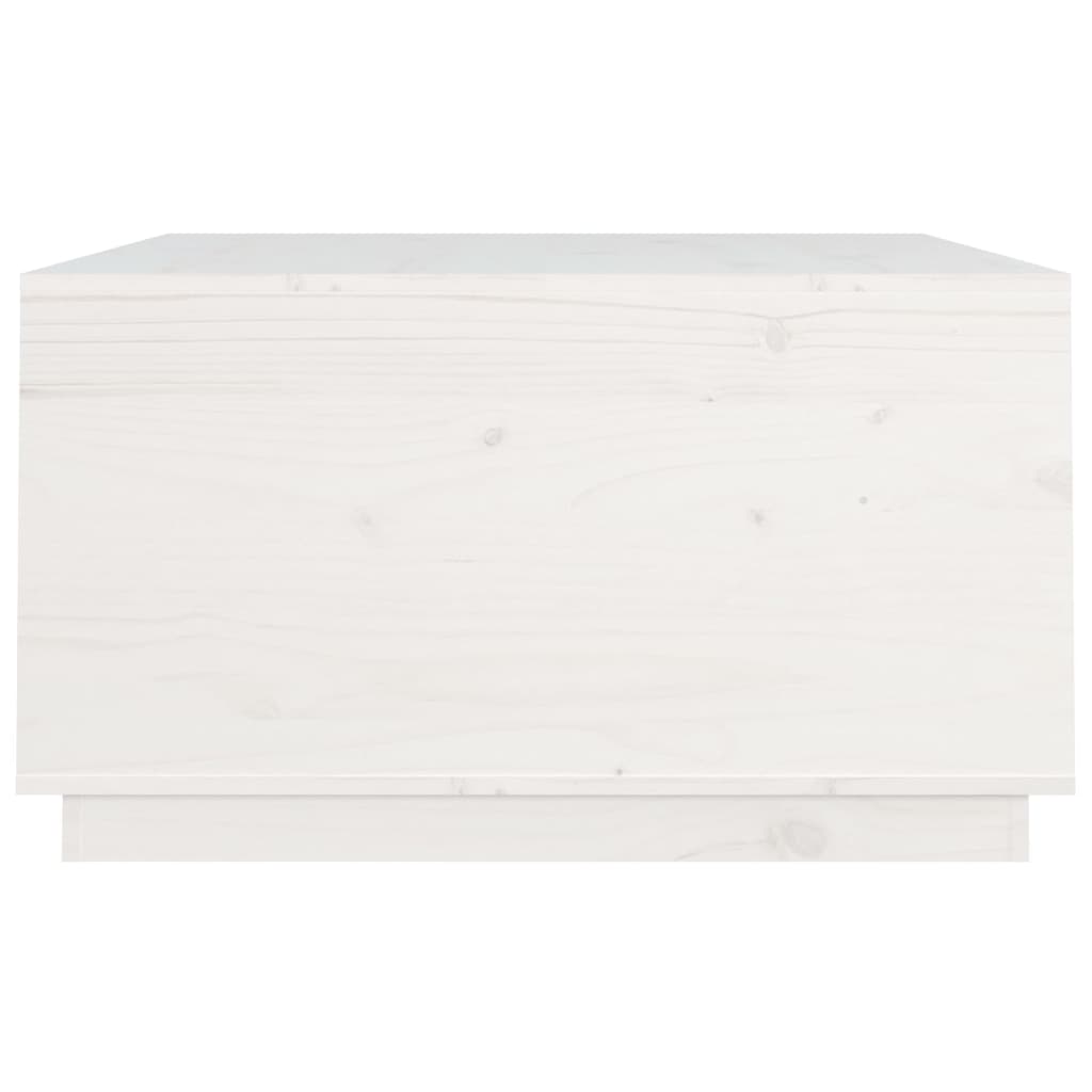 Salontafel 80X80X45 Cm Massief Grenenhout Wit