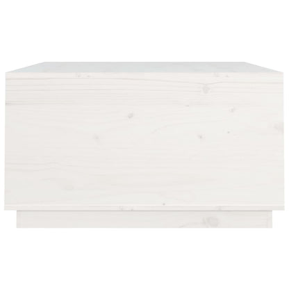 Salontafel 80X80X45 Cm Massief Grenenhout Wit