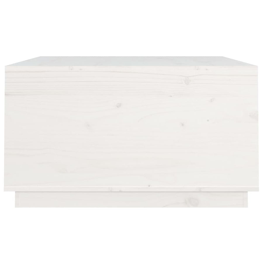 Salontafel 80X80X45 Cm Massief Grenenhout Wit