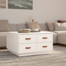 Salontafel 80X80X45 Cm Massief Grenenhout Wit