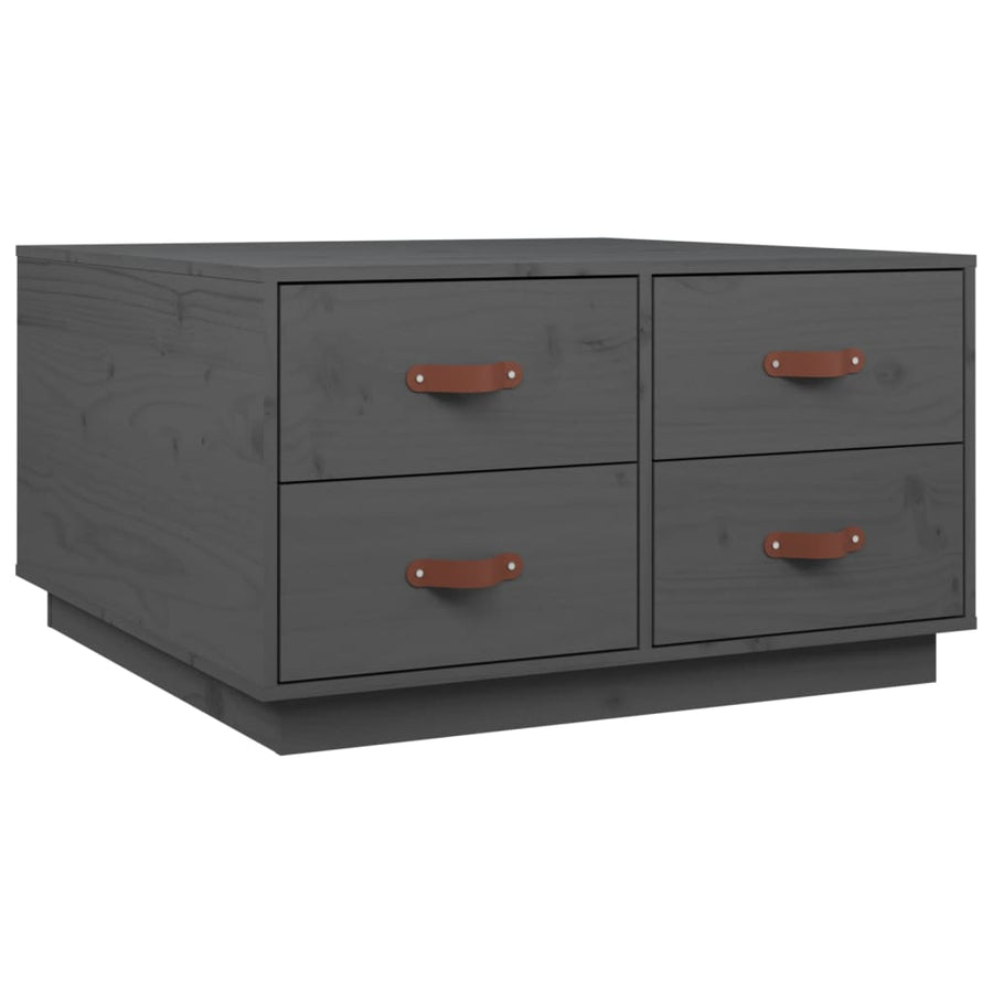 Salontafel 80X80X45 Cm Massief Grenenhout Grijs